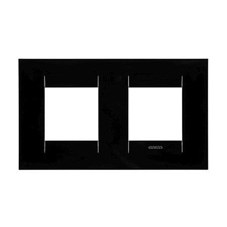 Gewiss - Rama Geo International 2+2 module Orizontal CH/Negru