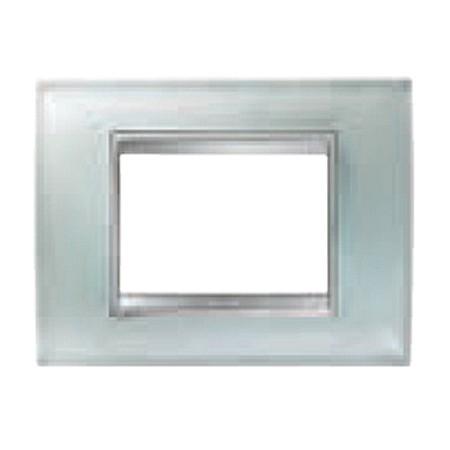 Prize si intrerupatoare - Rama Lux 2 module CH/Gheata (sticla)