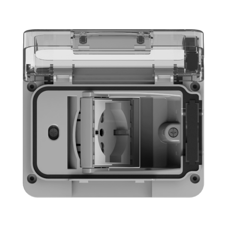Priza exterior - Ramă Wide IP55 cu priză Schuko Bipasso P40 3 module 4BOX Gri RAL7035