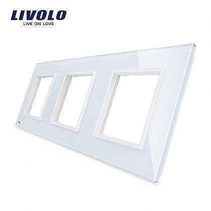 Livolo - Ramă Priză Triplă alb