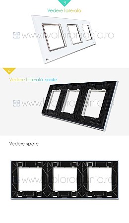Ramă Priză Triplă auriu [3]