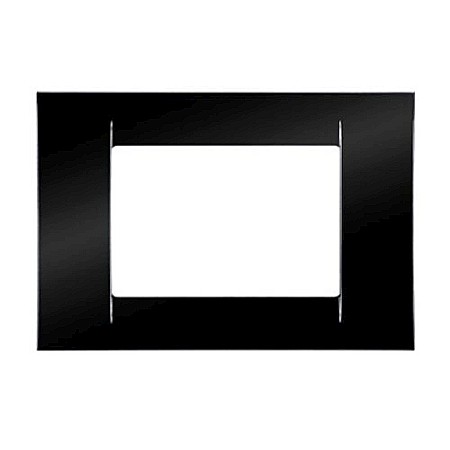 Gewiss System - Rama Virna 3 module Negru toner