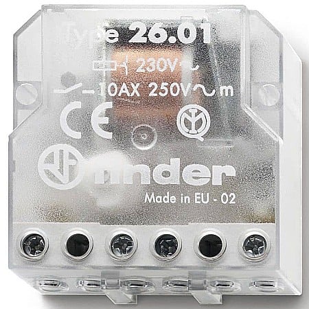 Relee - Releu pas cu pas 2 secvente, 230VAC, 10A, 1ND, 26.01.8.230.0000 Finder