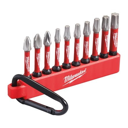 Acesorii Milwaukee - Set 10biti Schockwave Impact Duty+Carabiniera Milwaukee 4932480941