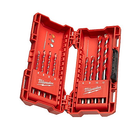 SET DE BURGHIE DE BETON PREMIUM CU COADA CILINDRICA 8 BUC Milwaukee 4932471192 [1]