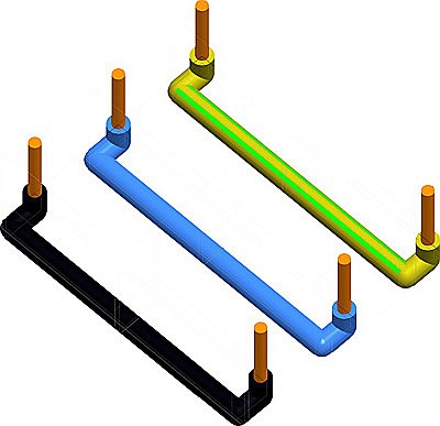 TEM - GAMA MODUL - Set fire conectare 3x1.5, 10galben+10albastru+10negru TEM