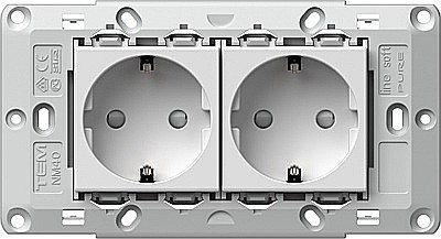 TEM - GAMA MODUL - Set prize TEM 2xschuko 4M alb