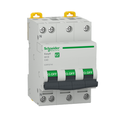 Curba C - Siguranta automata Schneider 40A 3P+N curba C 4,5kA Easy9 EZ9P32740