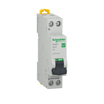 Curba C - Siguranta automata Schneider 6A 1P+N curba C 4,5kA Easy9 EZ9P32606