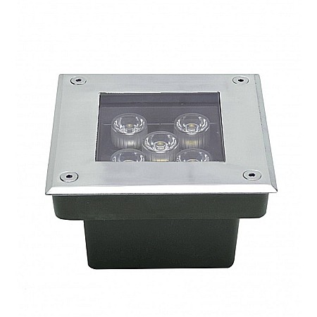 Iluminat arhitectural - Spot IP67 LED 5W, 570lm - 50 000 ore, patrat incastrabil, pentru pavaj, LED Market