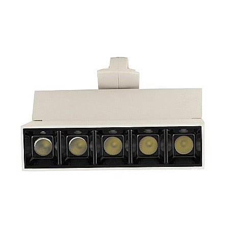 Spot LED 10W, 1140lm - 50 000 ore, directionabil pe sina monofazata, LED Market, LM35-5BK, Corp alb [1]