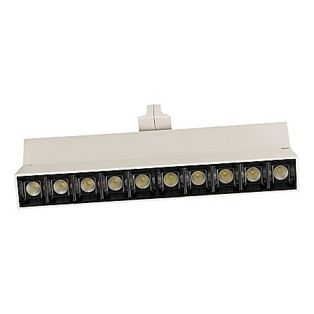 Spot LED 20W, 2280lm - 50 000 ore, directionabil pe sina monofazata, iluminare comerciala, LED Market, LM35-10WH, Corp alb [1]