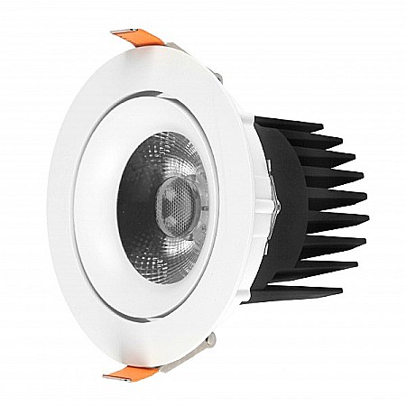 Fără categorie - SPOT LED ORIENTABIL COB 30W 2700LM 3000K IP20 FI:140MM SHOPLINE-R ALB
