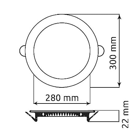 Spot ultraslim LED 24W, 2520lm - 50 000 ore, rotund, incastrabil, LED Market, LM-P0124-RR [1]