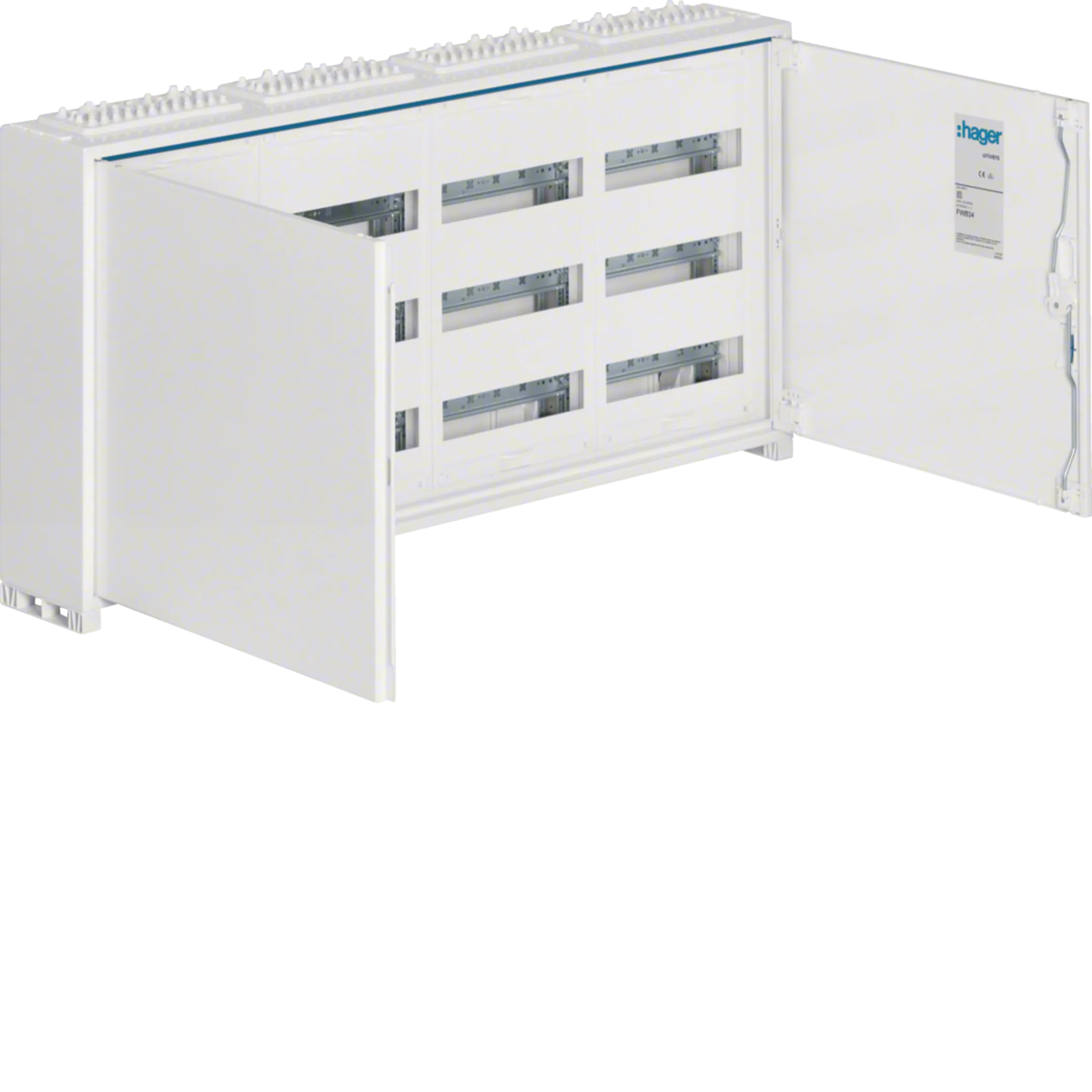 Tablouri metalice modulare PT - Tablou electric metalic, 144 module, 3X48, aplicat, Hager, Univers, IP44, FWB34S