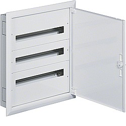 Tablouri electrice - Tablou metalic încastrat, ușă opacă 3x24 M - HAGER