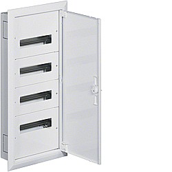 Tablouri electrice - Tablou metalic încastrat, ușă opacă 4x12 M - HAGER