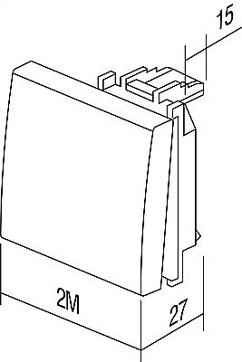 TEM - GAMA MODUL - Tasta buton revenire 2M TEM Crem
