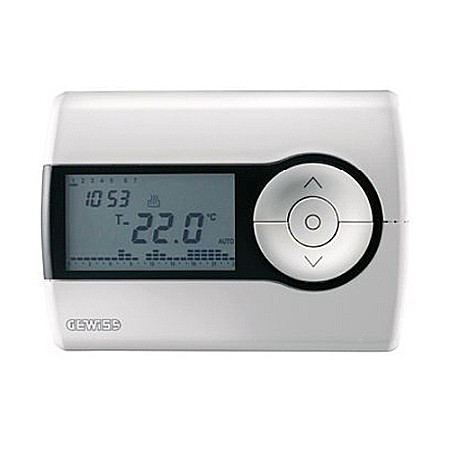 Gewiss Chorus - Termostat 5-40G programabil zi/saptamana 130x92x23 CH/Alb