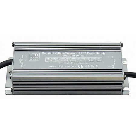 Transformator banda LED 45W, IP67, 230V - 12VDC, LED Market, MSD-CV-45W [1]