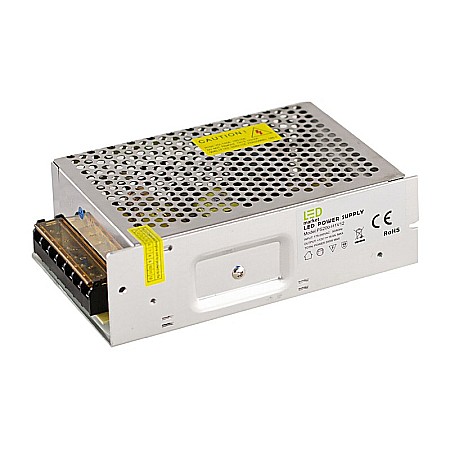 Profil banda LED - Transformator camere IP 200W/16.6A, 230V - 12VDC, LED Market, PS200-H1V12 IP20