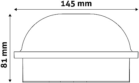 (Triton-O) Aplica perete Oval IP65 20W NW Negru [2]