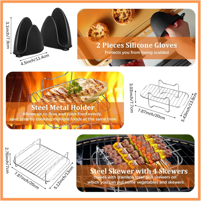 Accesorii friteuza XXL,  2 zone, compatibile Ninja AF500EU - GRAD A [4]