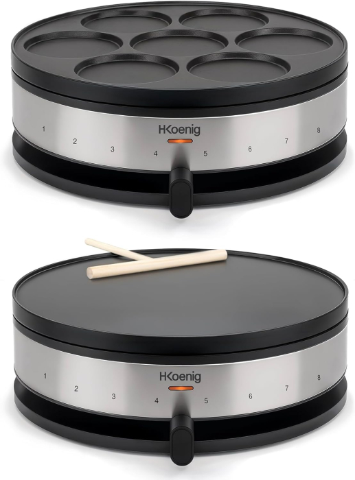 Aparat de clatite/pancakes, H.Koenig, KREP56, negru - GRAD A [5]