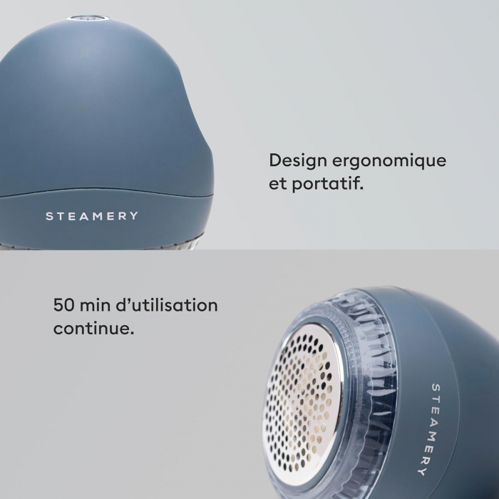 Aparat de curatat scame Steamery Stockholm, Pilo, USB, curatare eficienta a tuturor tipurilor de tesaturi, albastru - GRAD A [4]