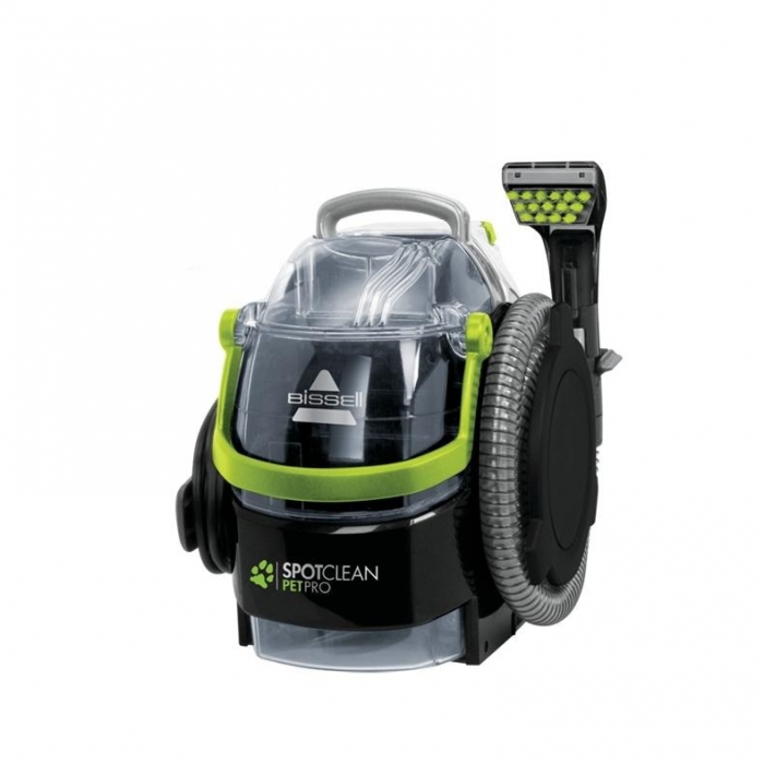 Aspirator cu spalare pentru covoare si tapiterii Bissell Spot Clean PET PRO,conceput pentru indepartarea parului de animale, design compact, 750W, 15585, negru/verde - GRAD B [1]