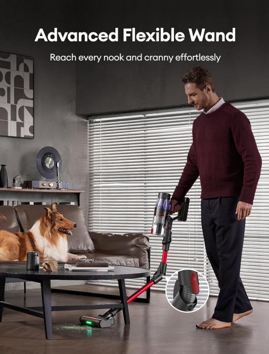 Aspirator fără fir Ultenic U16 Flex, 29.6 V, 45kPa, 500W, tub pliabil, display LED, Li-ion - GRAD A [4]