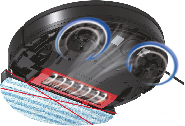 Aspirator Robot Hoover HGO330HC, 720 W, 0.35 L, Wi-Fi, Alexa&Google Home, Negru [4]