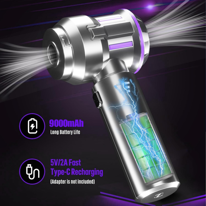 Aspirator, suflanta Fara Fir 22000Pa 3 Viteze, pentru Masina & Casa – Negru - GRAD A [4]