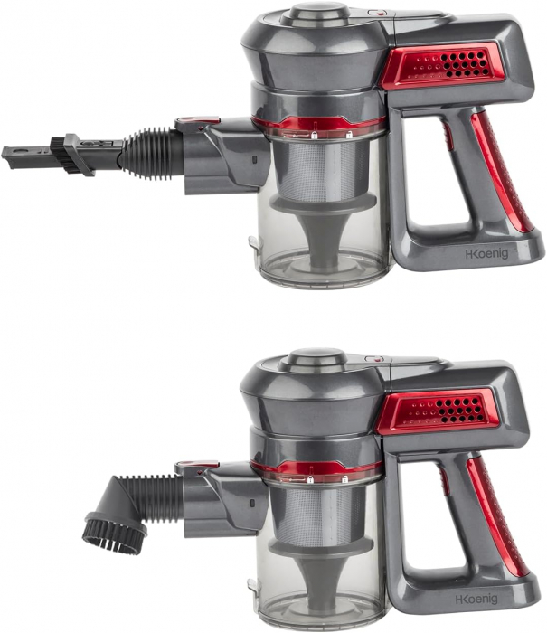 Aspirator vertical H.Koenig, UP600, 2 in 1 2 viteze, EasyClean, autonomie 35 min, multisuprafete, usor, rosu - GRAD B [3]