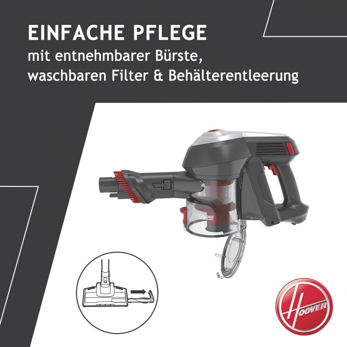 Aspirator vertical Hoover H-FREE 100, 22V, gri/rosu [6]