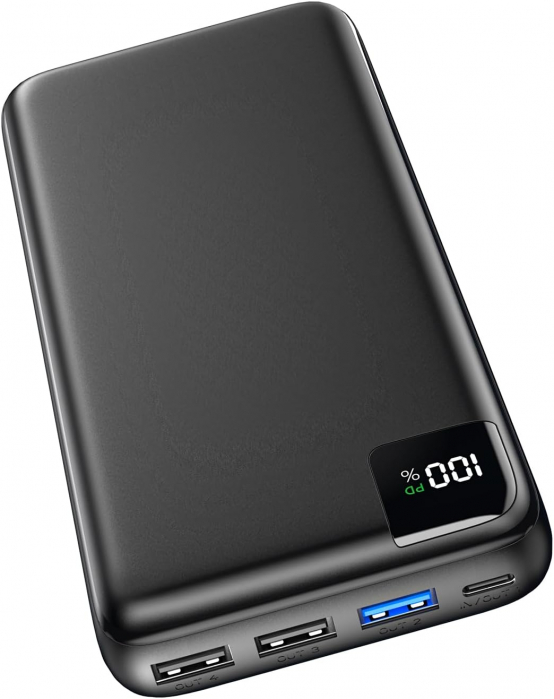 Baterie externa, 27000mAh, incarcare rapida 22.5W, PD, QC3.0, USB C, 4 iesiri, ecran LED, SOARAISE - Amazon - GRAD A [1]