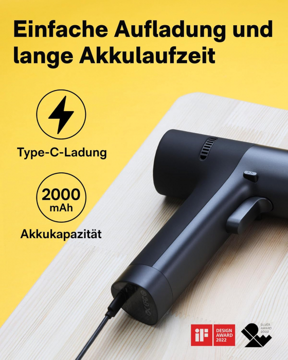 Bormasina HOTO 12V cu Acumulator, 30 Nm, 1400 rpm, Afisaj LED, Baterie 2000mAh, Incarcare USB-C - GRAD A [7]