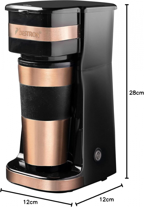 Cafetiera Bestron,  2 cani, 750W,  vas termorezistent - GRAD B [4]