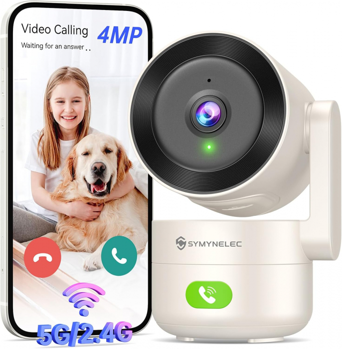 Camera de supraveghere WIFI 2K, 4MB, interior, 360 grade, comunicare bidirectionala, stocare card/cloud, senzor miscare, vedere pe timp de noapte - GRAD A [1]