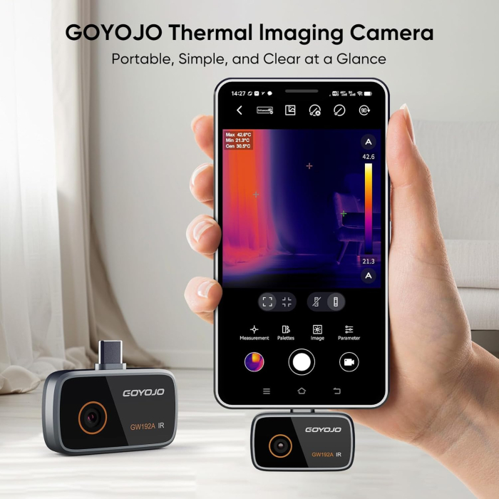 Camera de termoviziune GOYOJO GW192A, rezolutie 192×192, unghi larg de 50°, USB-C Android - GRAD A [4]