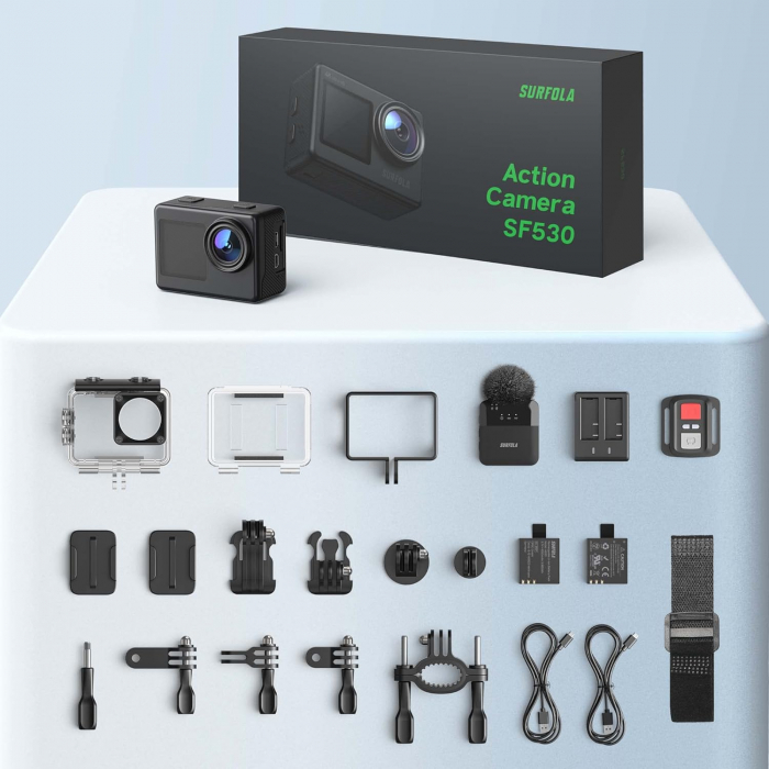 Cameră video sport Surfola 4K 60FPS, 40M, unghi 170 - GRAD A [5]