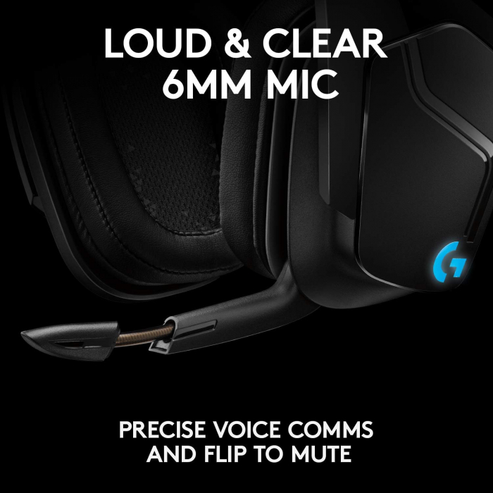 Casti gaming wireless Logitech G935 RGB Lightsync, surround 7.1, multiplatforma, Negru - GRAD A [2]