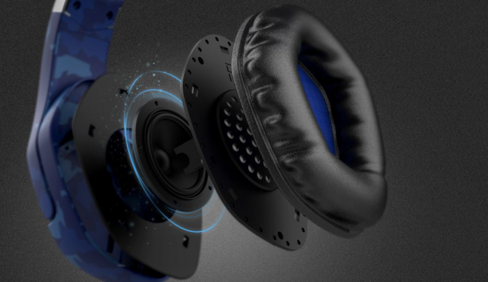Casti Gaming Trust GXT 488 FORZE-B, Blue, licenta oficiala pentru PlayStation 4, compatibile PlayStation 5, albastru camo [5]