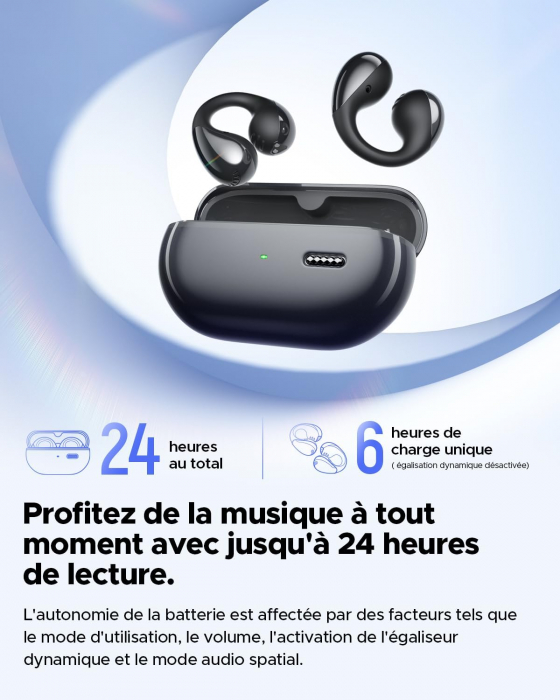 Casti SoundPEATS PearlClip, bluetooth 5.4, Casti cu clips, IPX5 - GRAD A [7]