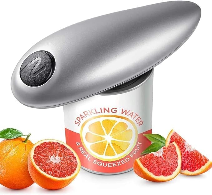 Deschizator electric conserve, fara margini ascutite, argintiu AUIFFER - Amazon [1]