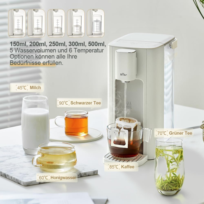 Dispenser apa fierbinte Bear 3 L cu ecran tactil si 6 temperaturi presetate - GRAD A [6]