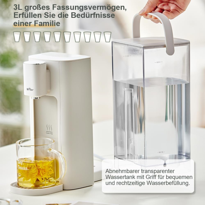 Dispenser apa fierbinte Bear 3 L cu ecran tactil si 6 temperaturi presetate - GRAD A [4]