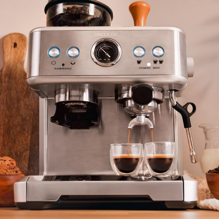 Espressor Barista Power Espresso 20, Cecotec Barista Maestro . 2250 W, 20 Bar, argintiu [5]