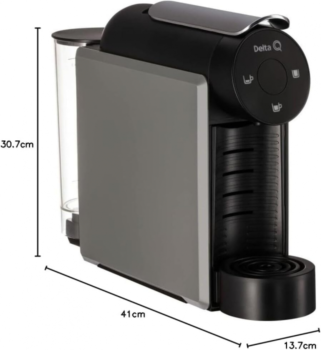Expressor cu capsule, Delta Q Mini Qool , 1200 W, 19 bar, gri plus 2 capsule inox reutilizabile - GRAD A [2]