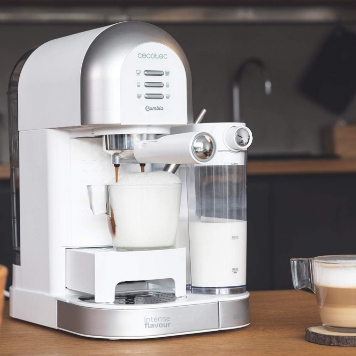 Expressor semi-automant Cecotec - Cumbia Power Instant-ccino, 20 bar, 1470W, 1.7l, alb [4]